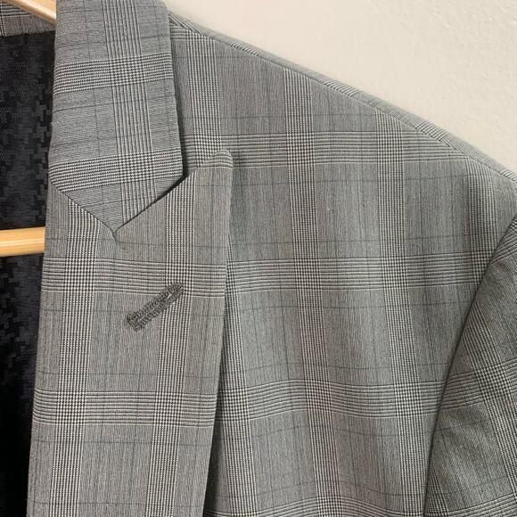 John Varvatos Star USA Size 44R Two Button Blazer Suit Jacket Gray Business - Picture 6 of 13